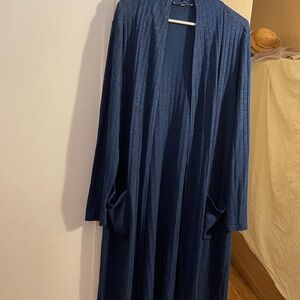 Lisa Rinna Collection Navy Textured Cardigan